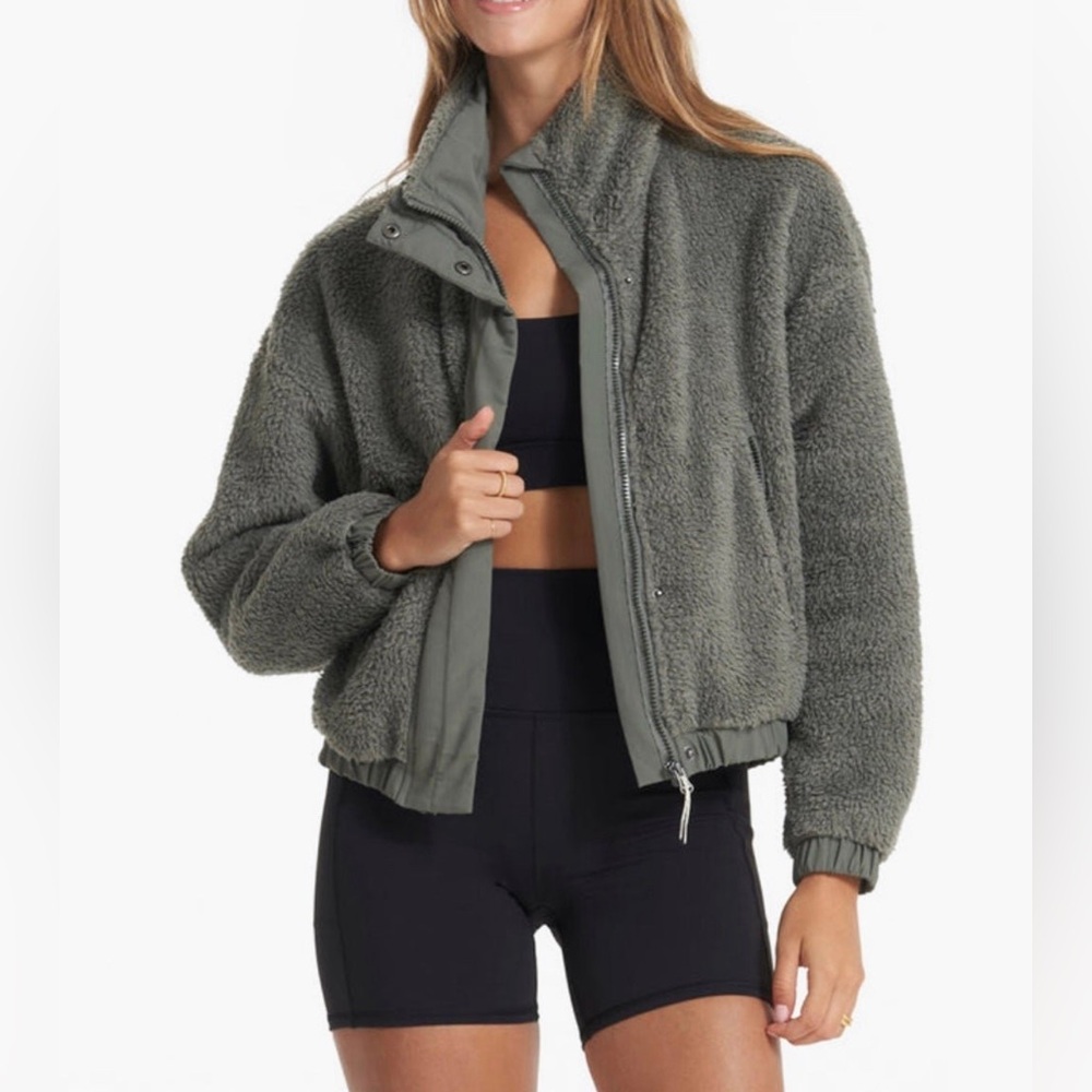 Vuori Olive Green Sherpa Jacket